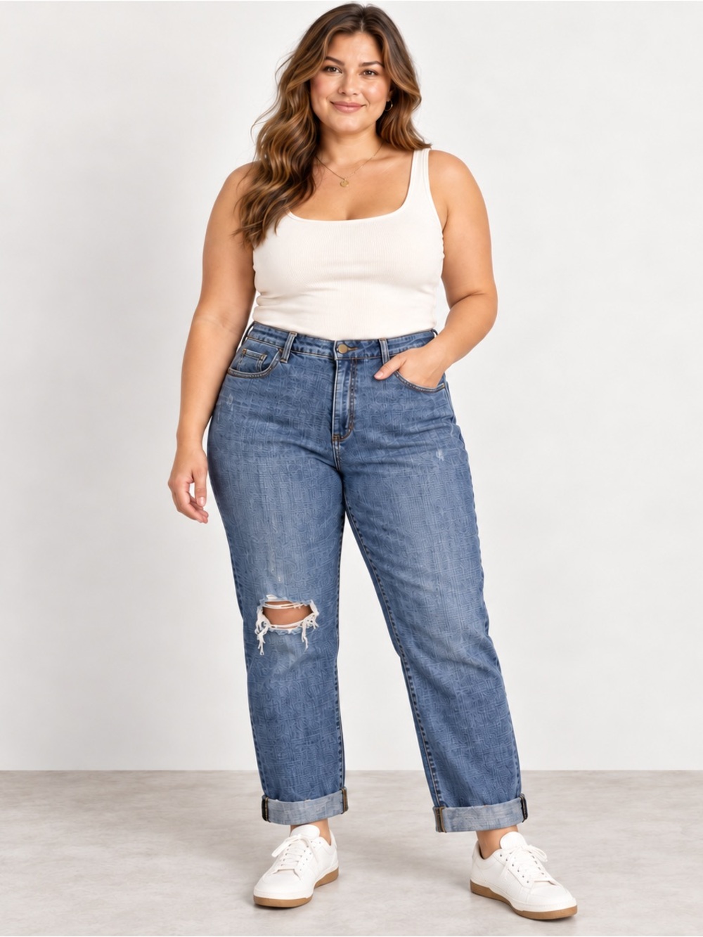 KUT From The Kloth Size 16 High Rise Ankle Straight Leg Jeans Distressed Cuffed